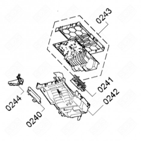 CARTE ÉLECTRONIQUE DE PUISSANCE REPÈRE N°0243 MACHINE À LAVER, LAVE-LINGE - 11036606