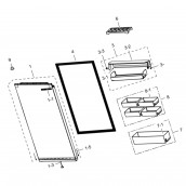 Joint de porte (réfrigérateur) d'origine repère 4