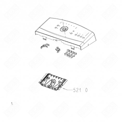 CARTE ÉLECTRONIQUE PROGRAMMÉE REPÈRE 5210 MACHINE À LAVER, LAVE-LINGE - 481010882295, C00502563
