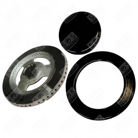 COURONNE DE BRÛLEUR + 2 CHAPEAUX PLAQUE DE CUISSON - 882410061
