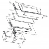 Dessus de bac à légumes repère 155A 752X436 mm
