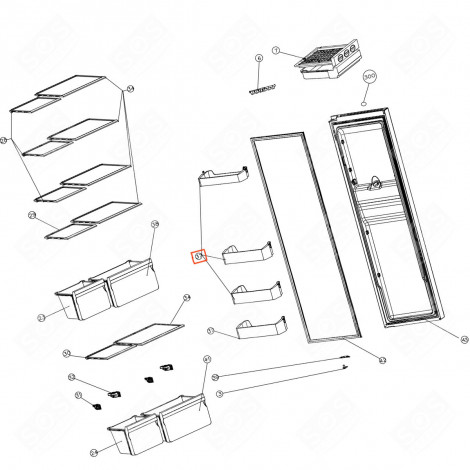 BALCONNET BOUTEILLES (REPÈRE N°37)   -            407X136X90 MM FRIGO, RÉFRIGÉRATEUR, CONGÉLATEUR - 9178021655