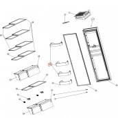 Balconnet bouteilles (repère n°37)   -            407X136X90 mm