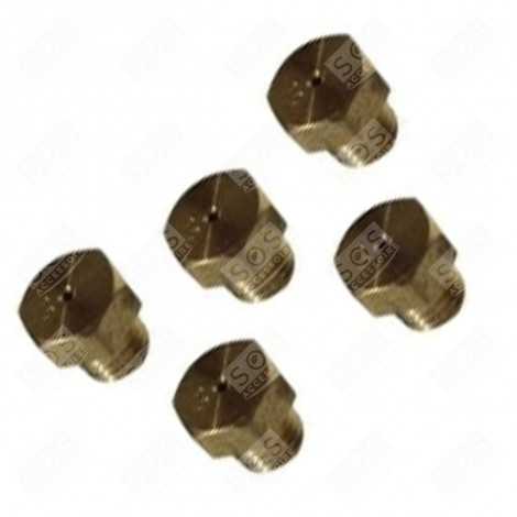 LOT DE 5 INJECTEURS GAZ NATUREL UNIVERSEL DIAM 6MM PLAQUE DE CUISSON - G786361