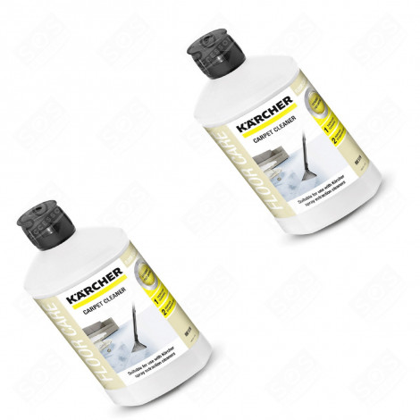 LOT DE 2 NETTOYANTS D'ORIGINE MOQUETTES ET TAPIS 1L NETTOYEUR VAPEUR - 6.295-771.0