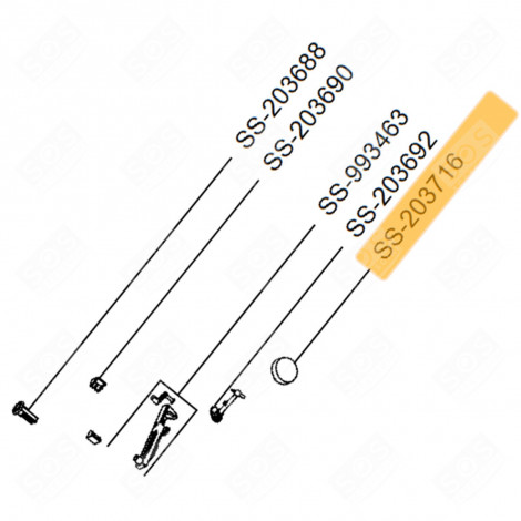 BOUTON THERMOSTAT (REPÈRE N°SS-203716) FRITEUSE, AIRFRYER - SS-203716