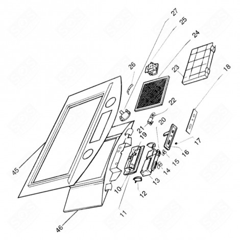 FILTRE À CHARBON (REPÈRE N°23) HOTTE - C00132182, C00136554