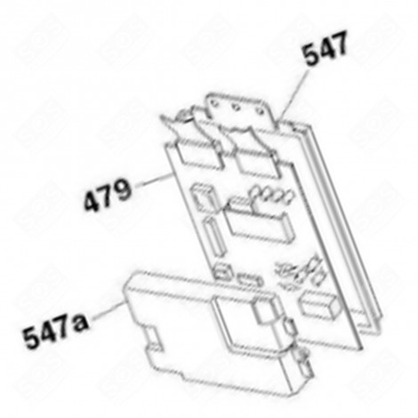 CARTE ÉLECTRONIQUE PROGRAMMÉE (REPÈRE N°479) MACHINE À LAVER, LAVE-LINGE - 49025674