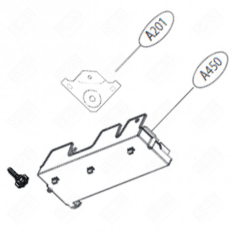 CARTE ÉLECTRONIQUE DE PUISSANCE (REPÈRE N°A450) MACHINE À LAVER, LAVE-LINGE - EBR33353724, EBR38483404
