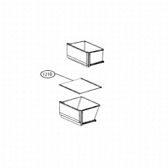 Clayette, étagère bac à légumes ( repère 121b )   440x385 mm