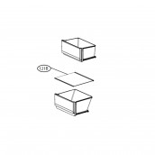 Clayette, étagère bac à légumes ( repère 121b )   440x385 mm