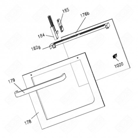 VITRE EXTÉRIEURE (REPÈRE N°178)                -              593X467 MM FOUR, CUISINIÈRE - 42837935