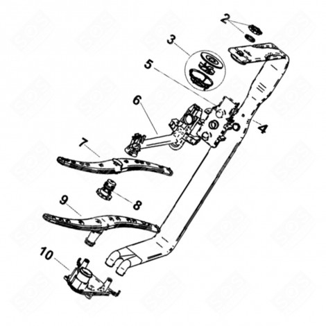 TUYAU MONTANT (REPÈRE N°4) LAVE-VAISSELLE - 488000387777, C00387777 