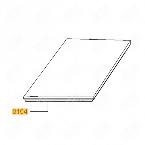 JOINT DE COUVERCLE FRIGO, RÉFRIGÉRATEUR, CONGÉLATEUR - 00712451, 712451