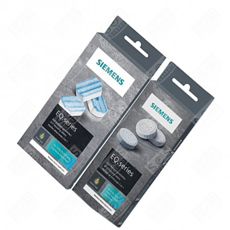 LOT DE 10 PASTILLES DE NETTOYAGE, AVEC 3 TABLETTES DÉTARTRANTES CAFETIÈRE, MACHINE À CAFÉ - 00312097, 00312094