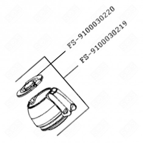 VERSEUSE AVEC COUVERCLE (REPÈRE N°FS-9100030219) CAFETIÈRE, MACHINE À CAFÉ - FS-9100030215, FS-9100030219