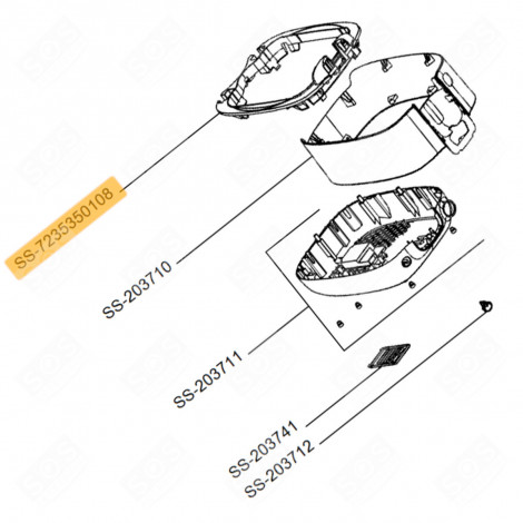 BAGUE (REPÈRE N°SS-7235350108) FRITEUSE, AIRFRYER - SS-7235350108, SS-7222076510