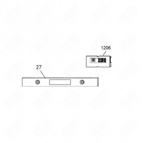 CARTE ÉLECTRONIQUE PROGRAMMÉE REPÈRE 1206 FOUR, CUISINIÈRE - 49116239