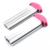 Lot de 2 plaques réversibles à lisser/onduler