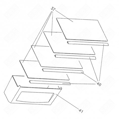 PROFILÉ DE CLAYETTE (REPÈRE N°40) FRIGO, RÉFRIGÉRATEUR, CONGÉLATEUR - 42203451