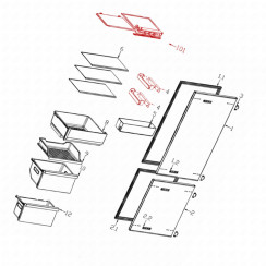 Clayette bac à légumes (repère n°6)
