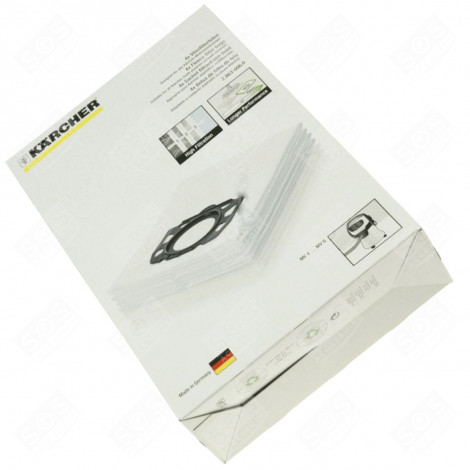 BOÎTE DE 4 SACS FEUTRE D'ORIGINE  WD4 À WD6 ASPIRATEUR - 28630060, 2.863-006.0
