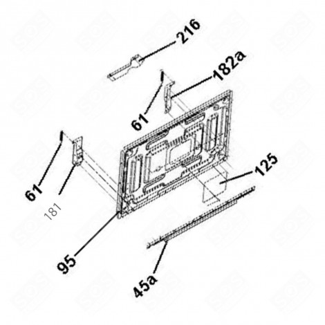 CHARNIÈRE REPÈRE N°181 FOUR MICRO-ONDES - 49040018