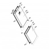 Joint de porte noir (partie congélateur repère n°2415)