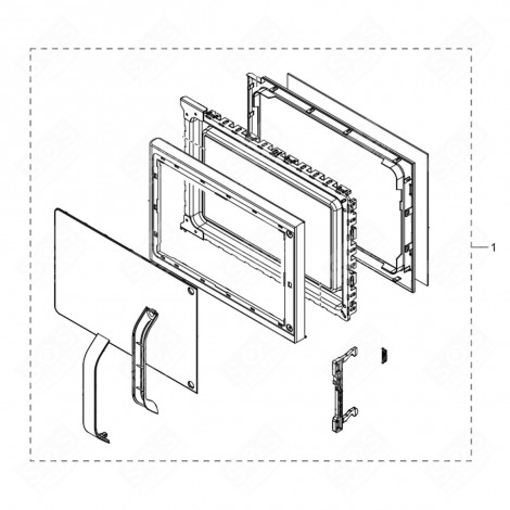 PORTE D'ORIGINE FOUR MICRO-ONDES - DE94-03065H