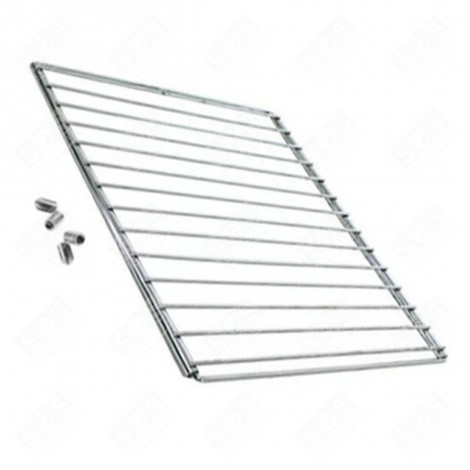 GRILLE CHROMÉE L » 350X470 MM EXTENSIBLE 350X750 MM AVEC VIS ENCASTRÉE ET CLÉ DE MONTAGE FOUR, CUISINIÈRE - WY159