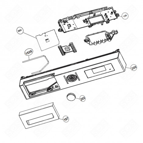 BANDEAU (REPÈRE N°208) MACHINE À LAVER, LAVE-LINGE - 2448409001