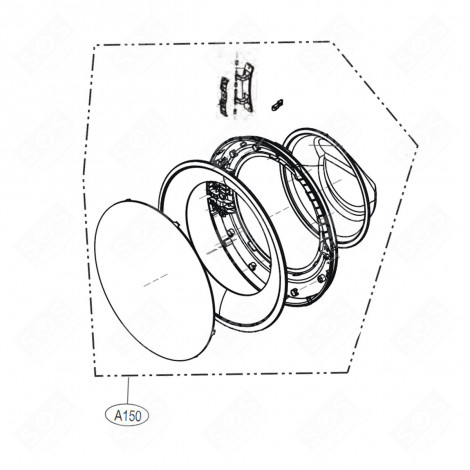 HUBLOT COMPLET MACHINE À LAVER, LAVE-LINGE - ADC74745512