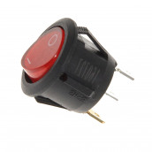 Interrupteur lumineux rouge 3 cosses diam 20mm 6A