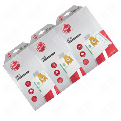 LOT DE 3 BOITES DE 4 SACS H60 ASPIRATEUR - 35602584