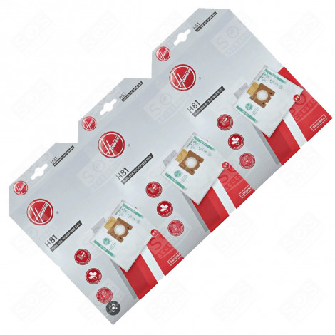LOT DE 3 BOITES DE 4 SACS H81 ASPIRATEUR - 35602586