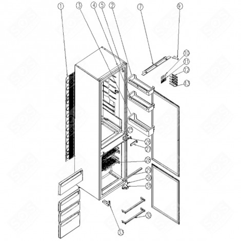 BALCONNET BOUTEILLES (REPÈRE N°3) FRIGO, RÉFRIGÉRATEUR, CONGÉLATEUR - 1057760, 53041334