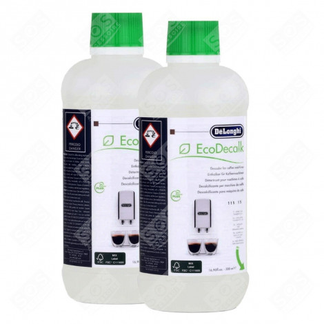LOT DE 2 - DÉTARTRANT 500ML ECODECALK CAFETIÈRE, MACHINE À CAFÉ - 5513296041, AS00006179