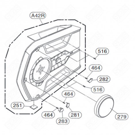 CAPUCHON (REPÈRE N°283) AUDIO, CHAÎNE HIFI - MBL66977003