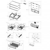 Clayette, étagère(partie réfrigèrateur)