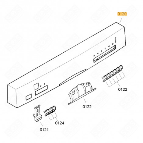 BOITIER DU BANDEAU (REPÈRE N°0120) LAVE-VAISSELLE - 00665075, 665075