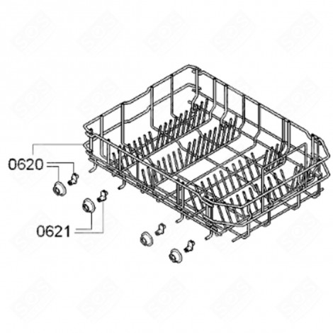 PANIER INFÉRIEUR LAVE-VAISSELLE - 00687130, 00772836