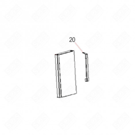 POIGNÉE DE PORTE CONGÉLATEUR (REPÈRE 20) FRIGO, RÉFRIGÉRATEUR, CONGÉLATEUR - 40030118