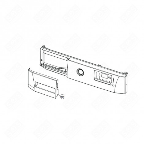 COUVERCLE BOITE À PRODUIT (REPÈRE 197) MACHINE À LAVER, LAVE-LINGE - 2828119630