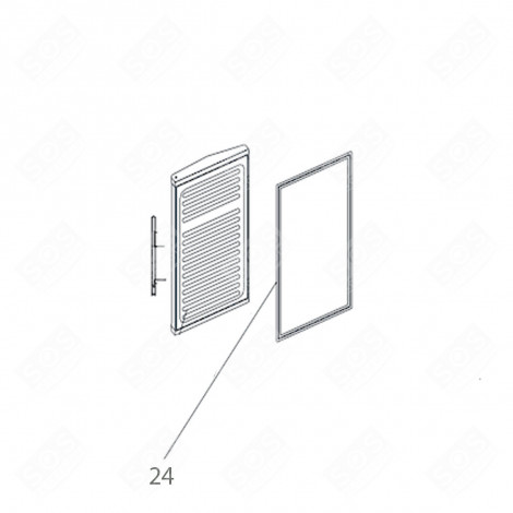 JOINT DE PORTE REPÈRE 24  (PARTIE CONGÉLATEUR) FRIGO, RÉFRIGÉRATEUR, CONGÉLATEUR - 0530021860, 49055676