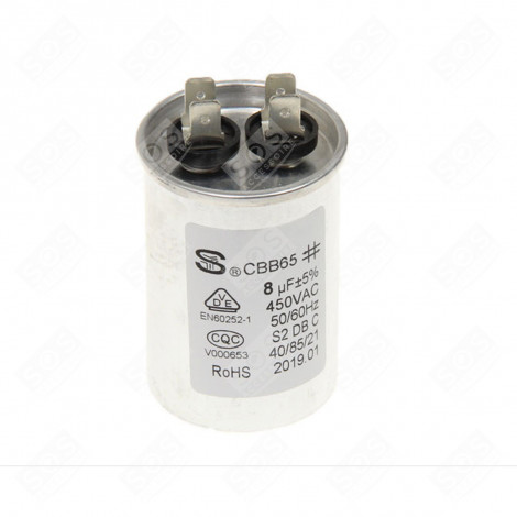 CONDENSATEUR 8 UF 250V PURIFICATEUR, HUMIDIFICATEUR - NE2803