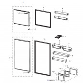 Joint de porte (congélateur, repère n°10)