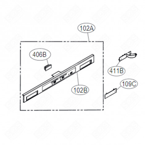 BOÎTIER DE CONTRÔLE (REPÈRE N°120A) FRIGO, RÉFRIGÉRATEUR, CONGÉLATEUR - ABQ76701102, ABQ30312108