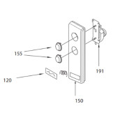Bouton d'ouverture de porte (repère n°120)