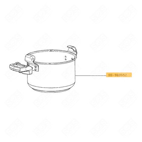 CUVE 8L IOX COCOTTE-MINUTE® - SS-980552, SS980552