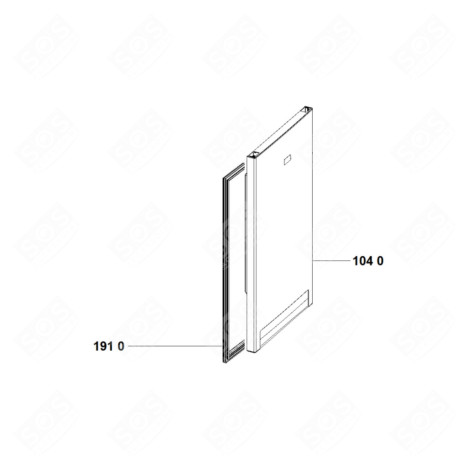 JOINT DE PORTE (PARTIE RÉFRIGÉRATEUR, REPÈRE 191 0) FRIGO, RÉFRIGÉRATEUR, CONGÉLATEUR - C00535115, 488000535115